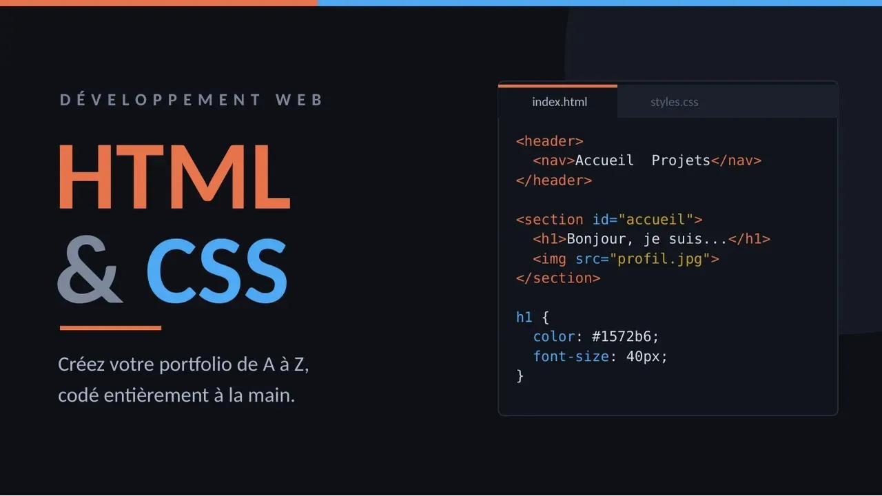 Développement Web : HTML & CSS - Créez votre portfolio de A à Z